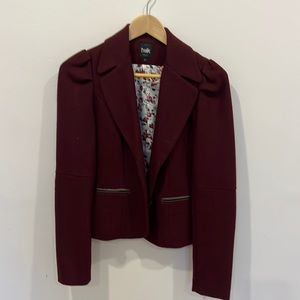 Wool blazer purchased at Simons. Perfect for fall with adorable rose lining